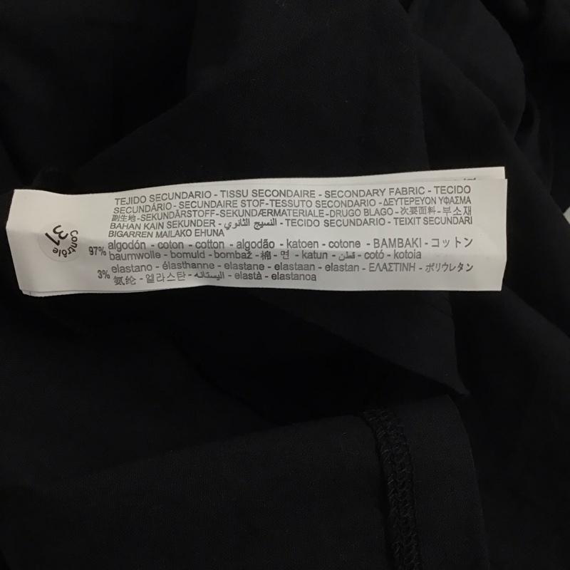 ザラ ZARA ワンピース ロングスカート 半袖ロングワンピース フレアスカート ウエスト切り替え M 無地 黒 / ブラック / レディース USED 古着 中古 10126958