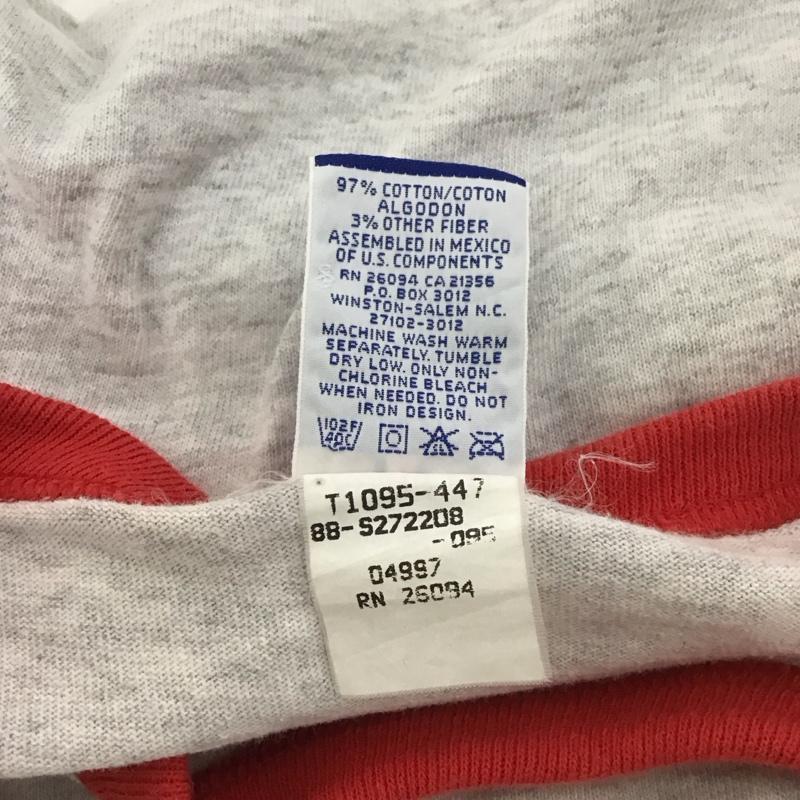 チャンピオン Champion Tシャツ 半袖 半袖カットソー プリントTシャツ クルーネックカットソー L ロゴ、文字 灰 / グレー / メンズ USED 古着 中古 10127128