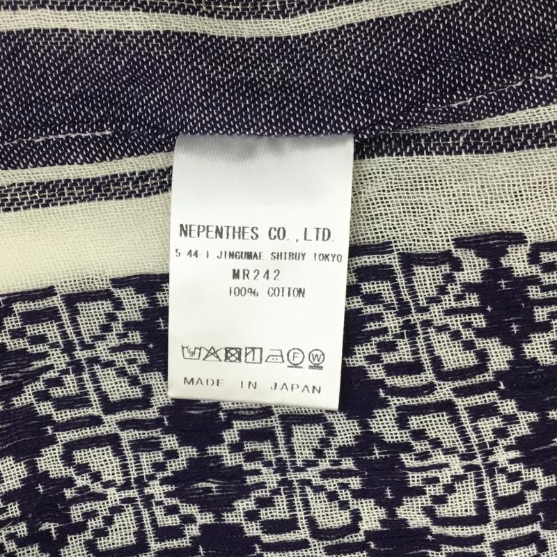ニードルス Needles シャツ、ブラウス 半袖 Needles Cabana Shirt MR242 L 総柄 白 / ホワイト / X 紫 / パープル / メンズ USED 古着 中古 10127166