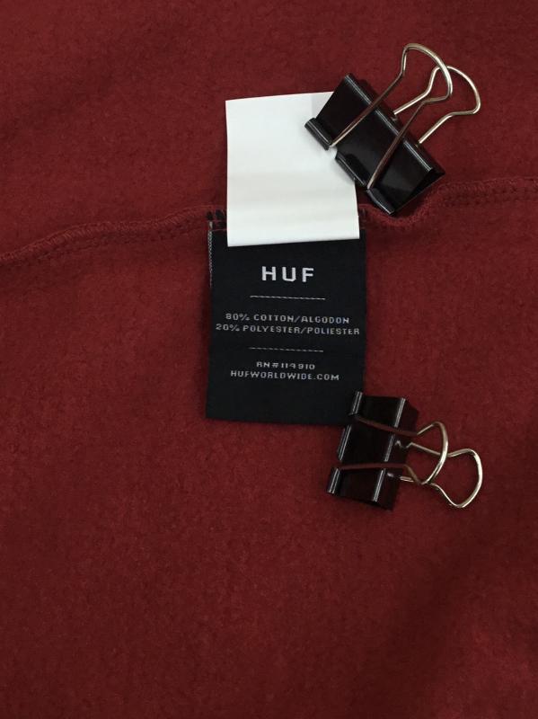 ハフ HUF パーカー 長袖 HUF プルオーバーパーカー L プリント 赤 / レッド / メンズ USED 古着 中古 10127172