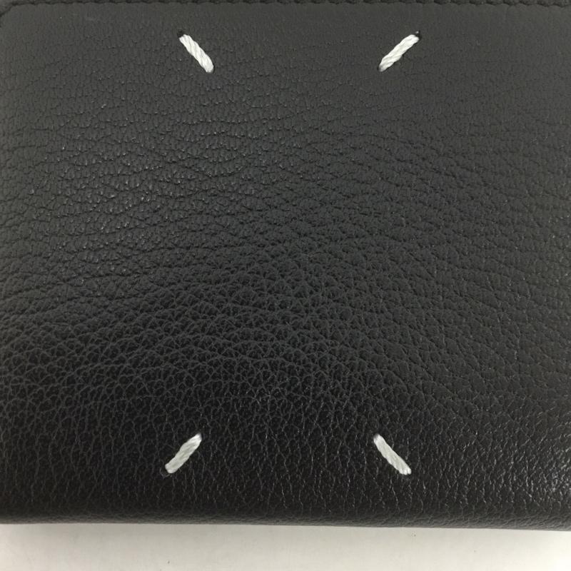 メゾン マルジェラ Maison Margiela 財布 二つ折り SA1UI0009 ゴートレザー 羊革 箱有 無地 黒 / ブラック / メンズ USED 古着 中古 10127258