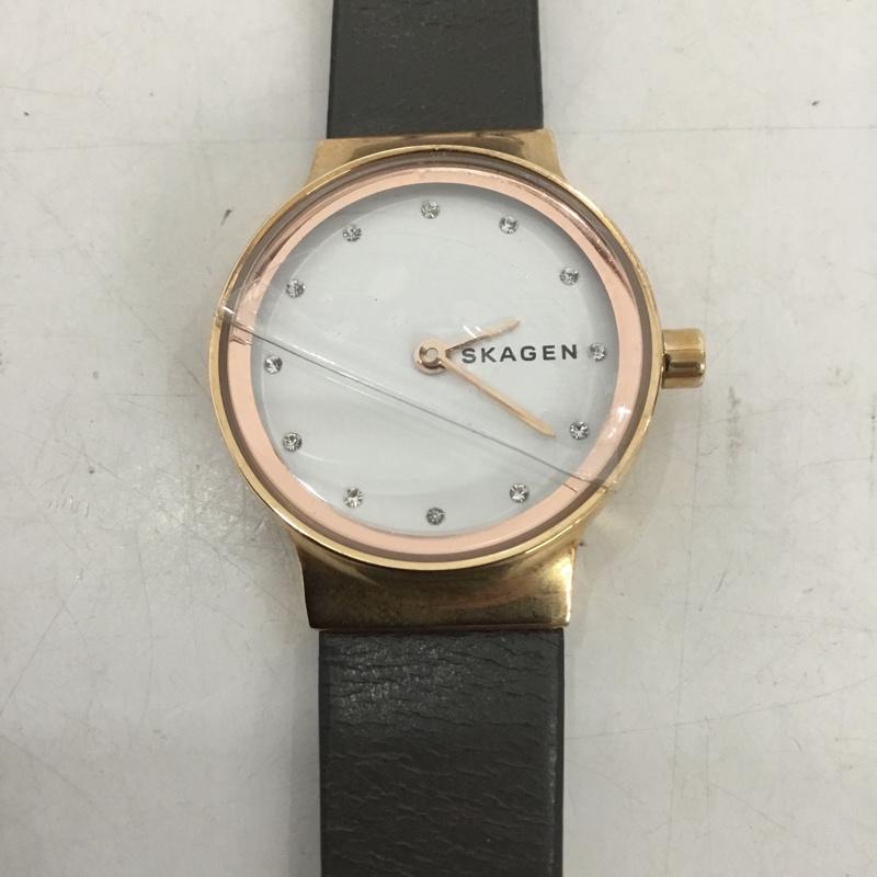 スカーゲン SKAGEN 腕時計 アナログ(クォーツ式) SKW2669 箱有 ロゴ、文字 灰 / グレー / レディース USED 古着 中古 10127295