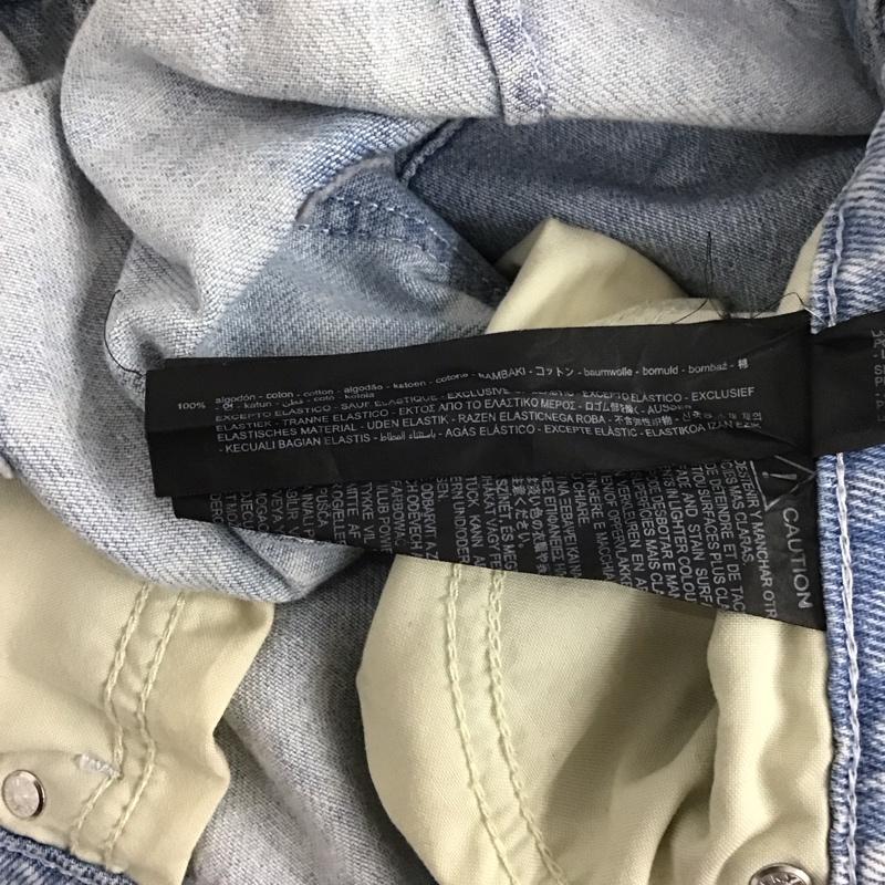 ザラ ZARA パンツ デニム、ジーンズ デニムパンツ ワイドパンツ カジュアルパンツ M 無地 インディゴ / インディゴ / メンズ USED 古着 中古 10127309