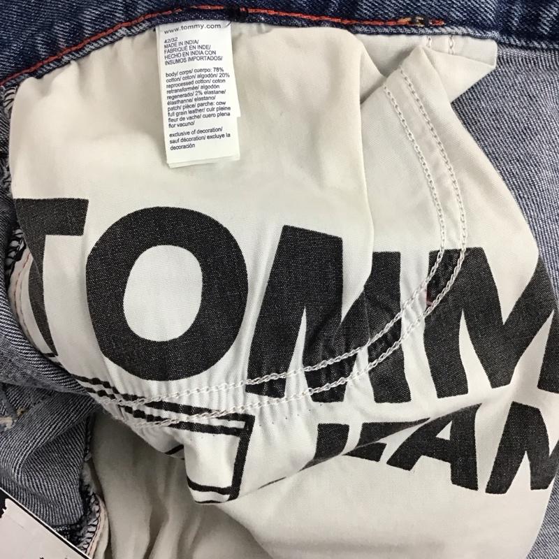 トミーヒルフィガー TOMMY HILFIGER パンツ デニム、ジーンズ デニムパンツ ワイドパンツ カジュアルパンツ 42インチ ダメージ加工 インディゴ / インディゴ / メンズ USED 古着 中古 10127311