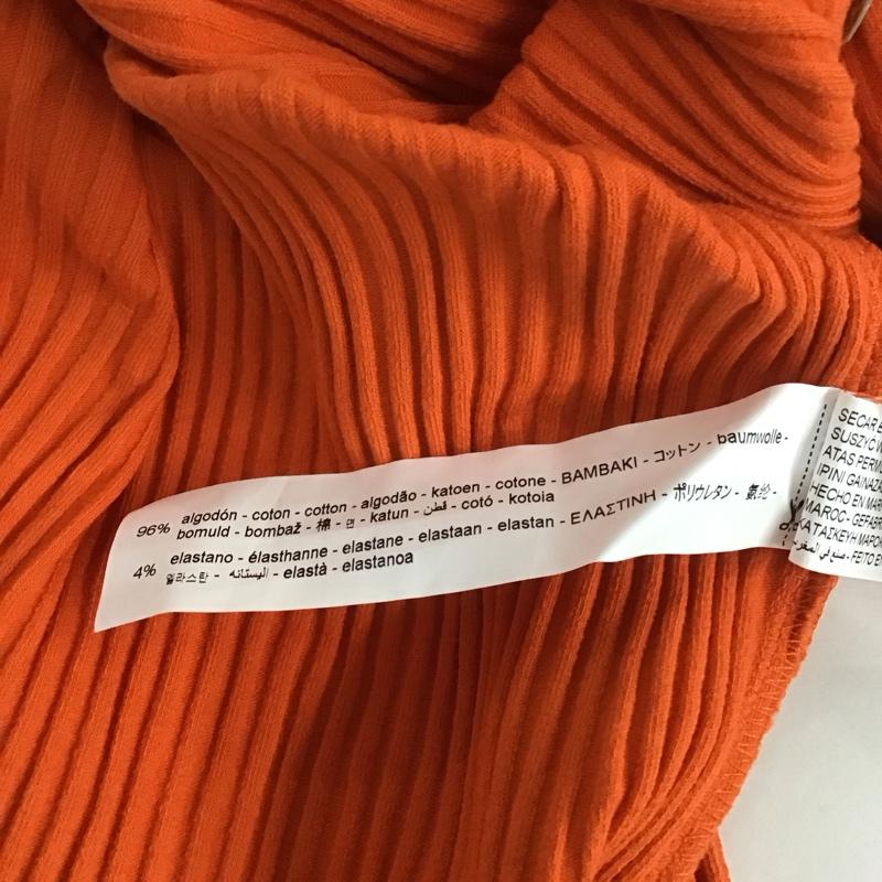 ザラ ZARA ワンピース ロングスカート ノースリーブロングワンピース リブワンピース 前開き L 無地 橙 / オレンジ / レディース USED 古着 中古 10127408