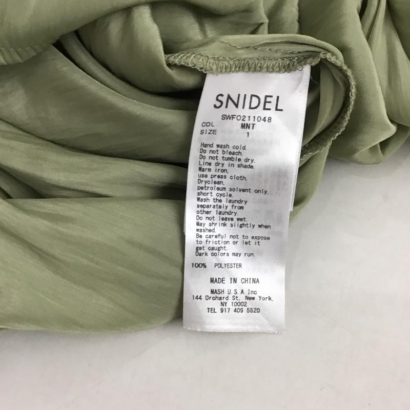 スナイデル SNIDEL ワンピース ロングスカート ノースリーブワンピース ロングスカート フレアスカート 1 無地 緑 / グリーン / レディース USED 古着 中古 10127453