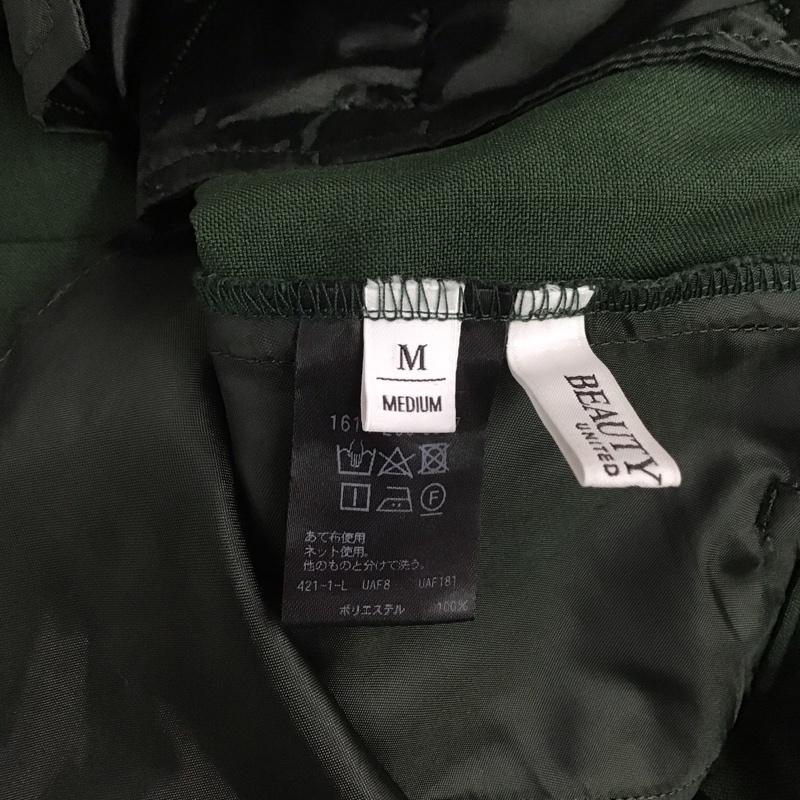 エイチビューティー&ユースユナイテッドアローズ H BEAUTY&YOUTH UNITED ARROWS パンツ スラックス スラックスパンツ ワイドパンツ センタータックパンツ M 無地 緑 / グリーン / レディース USED 古着 中古 10127617