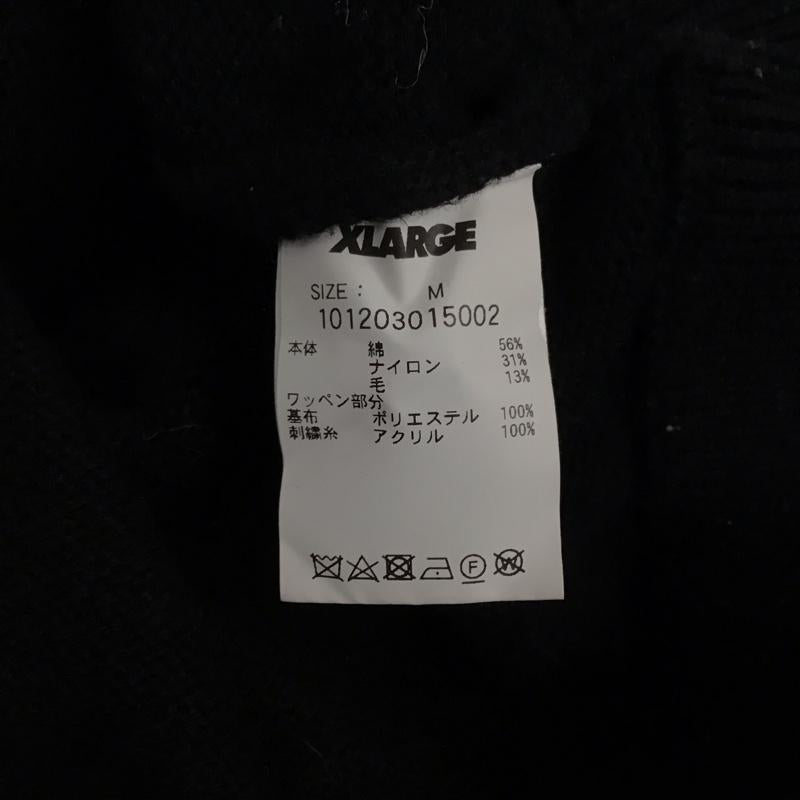 エクストララージ XLARGE パーカー 長袖 長袖パーカー プルオーバーパーカー ニット M ロゴ、文字 黒 / ブラック / メンズ USED 古着 中古 10127637