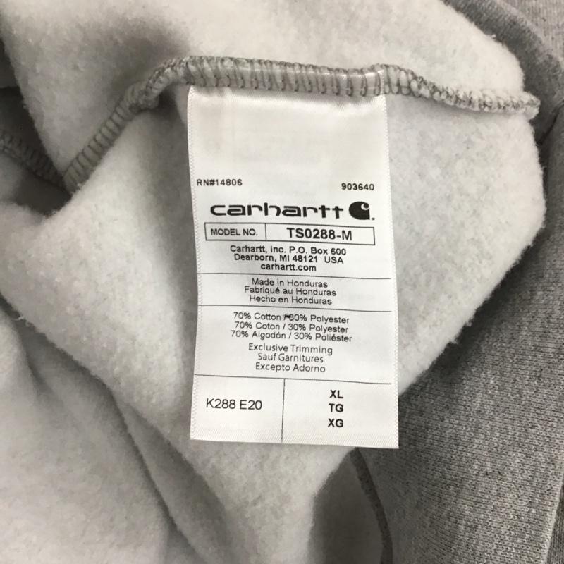 カーハート Carhartt パーカー 長袖 長袖パーカー プルオーバーパーカー スウェット XL ロゴ、文字 灰 / グレー / メンズ USED 古着 中古 10127640
