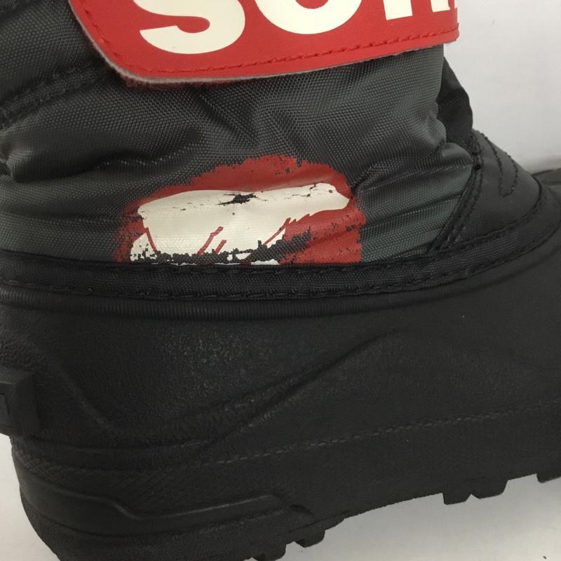 ソレル SOREL シューズ シューズ 1638111089 キッズ スノーブーツ 18cm アウトドアブーツ 18.0cm ロゴ、文字 黒 / ブラック / X 赤 / レッド / ボーイズ USED 古着 中古 10127677