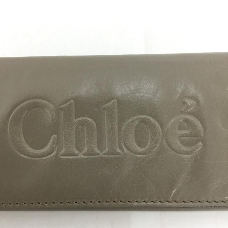 クロエ Chloe 財布 長財布 3P0321-7A733 箱有 ロゴ、文字 グレージュ / グレージュ / レディース USED 古着 中古 10127681