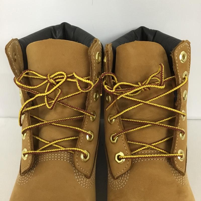 ティンバーランド Timberland ブーツ ショートブーツ 10361 6インチプレミアムウォータープルーフブーツ 7.5W 箱有 ワンポイント キャメル / キャメル / レディース USED 古着 中古 10127775