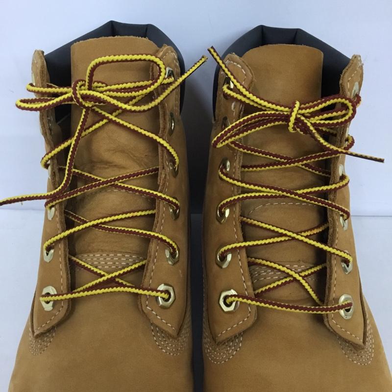 ティンバーランド Timberland ブーツ ショートブーツ 12909 6インチ プレミアム ウォータープルーフブーツ イエローブーツ 23.5cm 23.5cm ワンポイント キャメル / キャメル / レディース USED 古着 中古 10127778