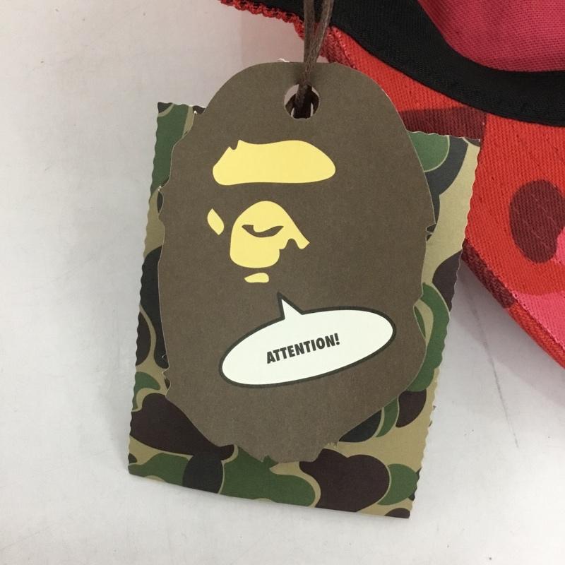 アベイシングエイプ A BATHING APE 帽子 キャップ COLOR CAMO NYC LOGO MESH CAP ロゴ、文字 赤 / レッド / メンズ USED 古着 中古 10127785