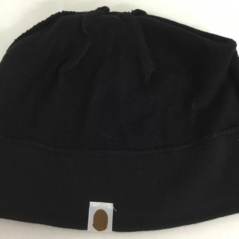 アベイシングエイプ A BATHING APE 帽子 ニット帽 ビーニー 黒 / ブラック / メンズ USED 古着 中古 10127786