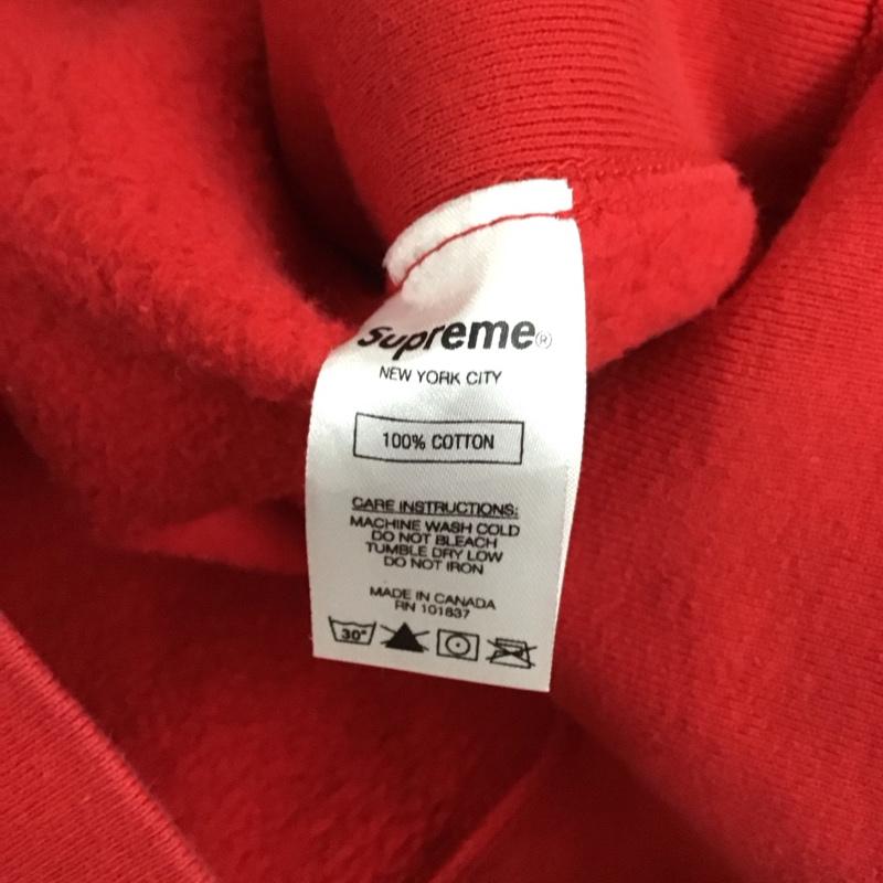 シュプリーム Supreme パーカー 長袖 18FW TrademarkHoodedSweatshirt 長袖パーカー L ロゴ、文字 赤 / レッド / メンズ USED 古着 中古 10127956