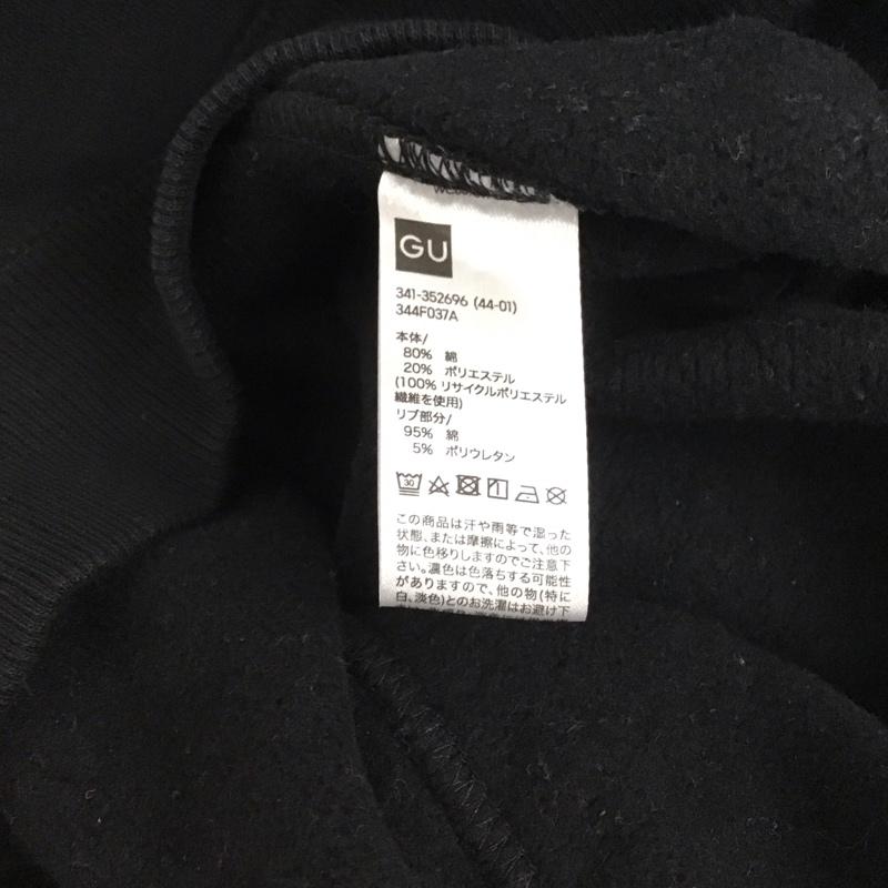 ジーユー GU パーカー 長袖 341-352696 ヘビーウェイトスウェットパーカー プルオーバースウェット S 無地 黒 / ブラック / メンズ USED 古着 中古 10128016