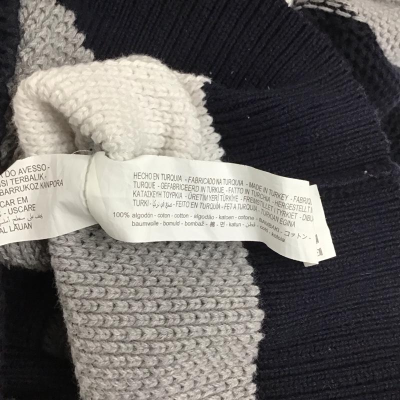 ザラ ZARA ニット、セーター 長袖 長袖ニットカットソー クルーネック セーター M チェック マルチカラー / マルチカラー / メンズ USED 古着 中古 10128044