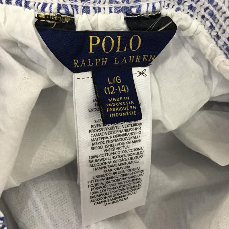 ポロラルフローレン POLO RALPH LAUREN スカート ミニスカート L ストライプ 白 / ホワイト / X 水色 / ライトブルー / レディース USED 古着 中古 10128049