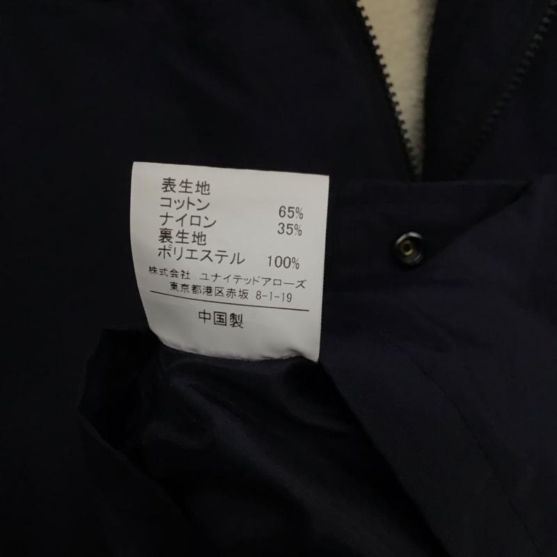 ユナイテッドアローズグリーンレーベルリラクシング UNITED ARROWS green label relaxing ジャケット、上着 ジャンパー、ブルゾン 3225-699-2793 グログランボアマウンテンパーカ L 無地 紺 / ネイビー / メンズ USED 古着 中古 10128286