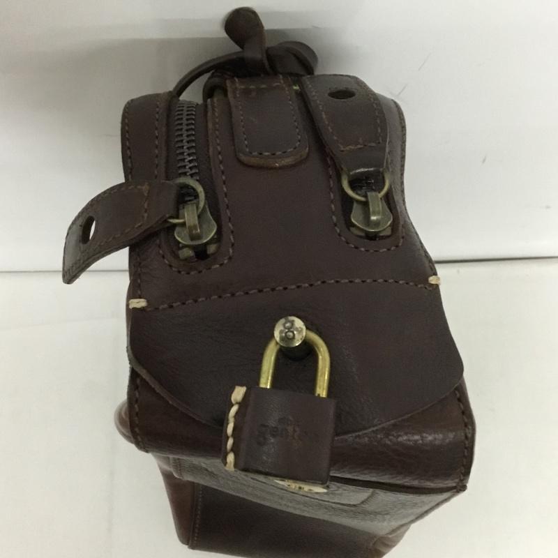 ゲンテン genten バッグ バッグ レザー dan genten ロゴ、文字 茶 / ブラウン / メンズ USED 古着 中古 10128316