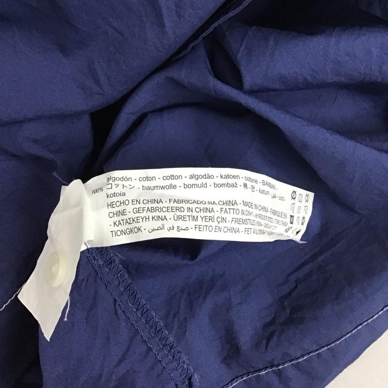ザラ ZARA シャツ、ブラウス 半袖 L 無地 紺 / ネイビー / メンズ USED 古着 中古 10128319