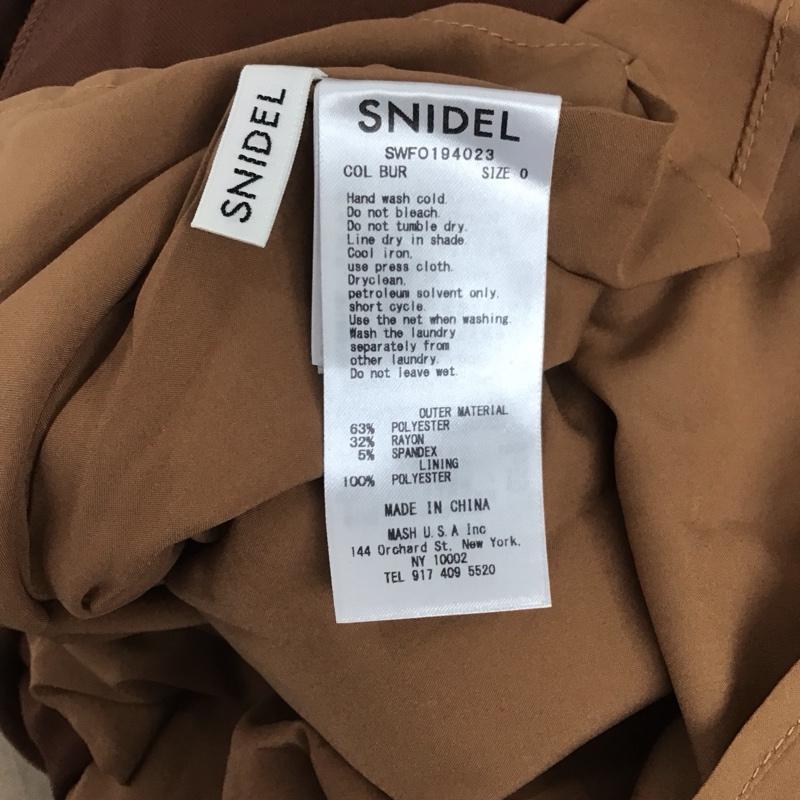 スナイデル SNIDEL ワンピース ロングスカート SWF0194023 19AW/バリエーションコルセットワンピース 0 無地 茶 / ブラウン / レディース USED 古着 中古 10128412