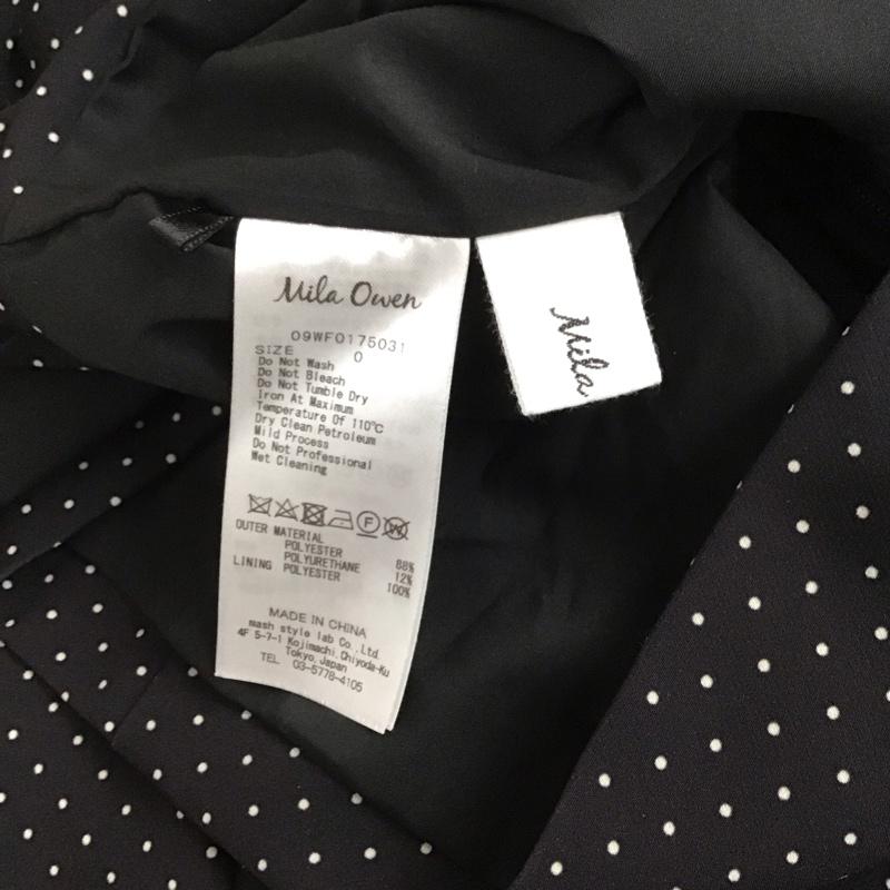 ミラオーウェン Mila Owen カットソー 長袖 0 ドット 黒 / ブラック / レディース USED 古着 中古 10128415