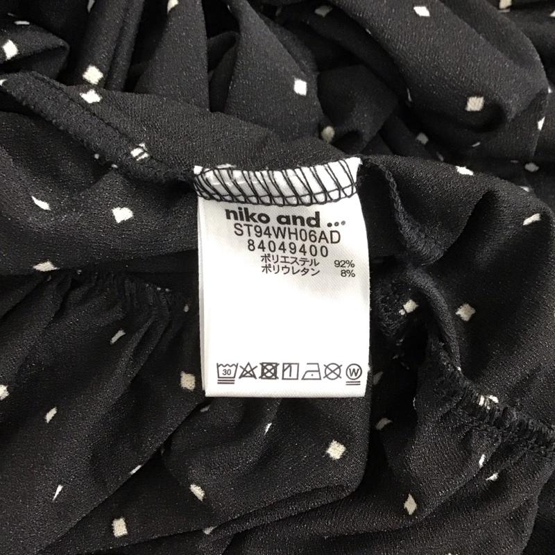 ニコアンド niko and... ワンピース ロングスカート L ドット 黒 / ブラック / レディース USED 古着 中古 10128443