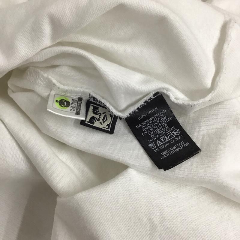 オベイ OBEY Tシャツ 長袖 M 無地 白 / ホワイト / メンズ USED 古着 中古 10128473