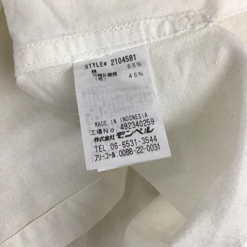 モンベル mont-bell シャツ、ブラウス 半袖 KAMICO L 無地 X ロゴ、文字 白 / ホワイト / メンズ USED 古着 中古 10128504