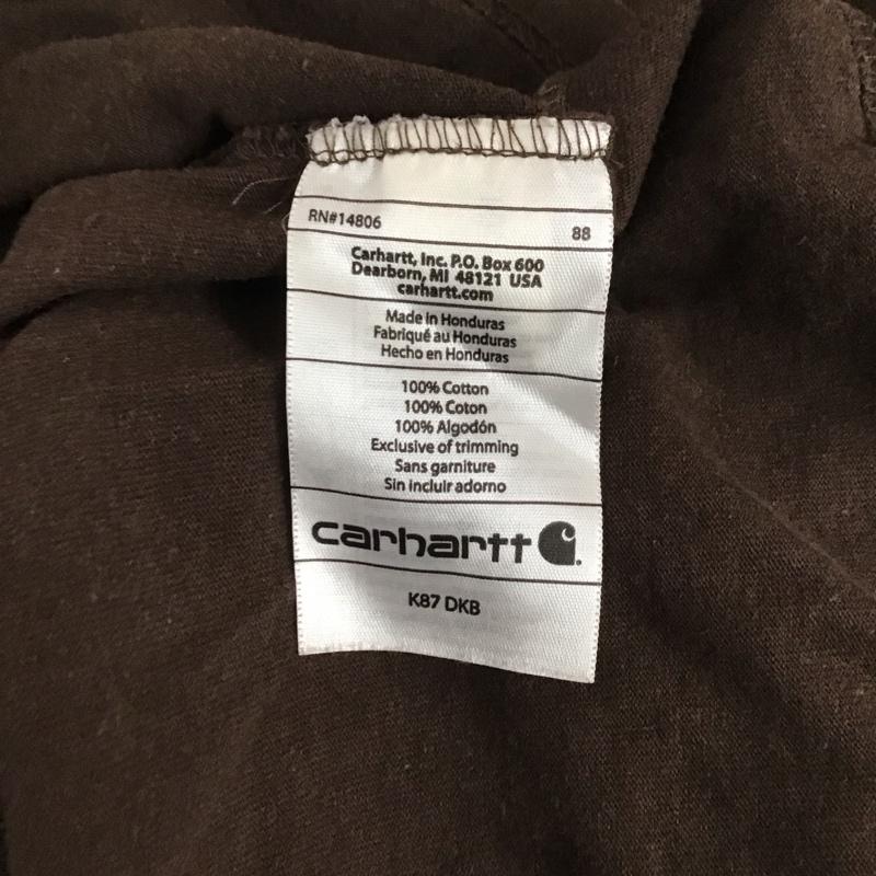 カーハート Carhartt Tシャツ 半袖 L 無地 茶 / ブラウン / メンズ USED 古着 中古 10128515