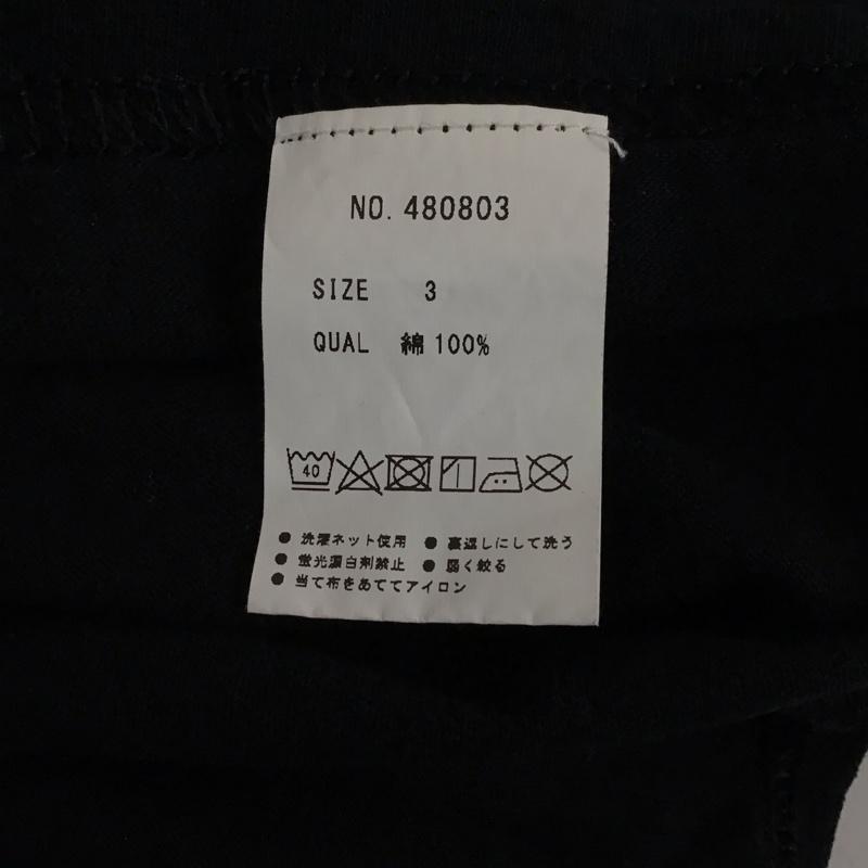 スローパー SLOPER Tシャツ 半袖 3 無地 黒 / ブラック / メンズ USED 古着 中古 10128564