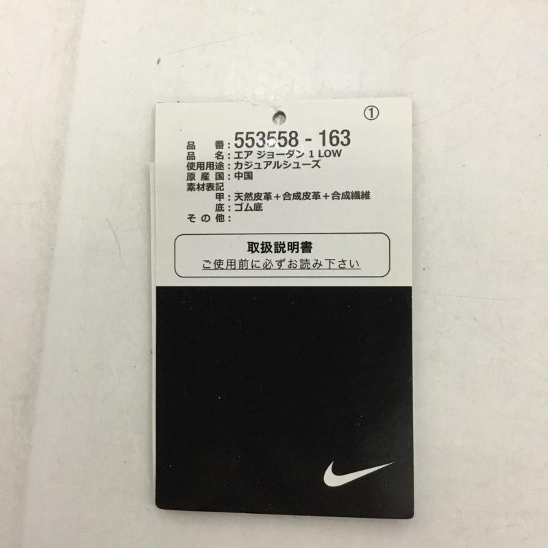 ナイキ NIKE スニーカー スニーカー 553558-163 AIR JORDAN 1 LOW 30cm 箱有 30.0cm ロゴ、文字 白 / ホワイト / X 黒 / ブラック / X 赤 / レッド / メンズ USED 古着 中古 10128617