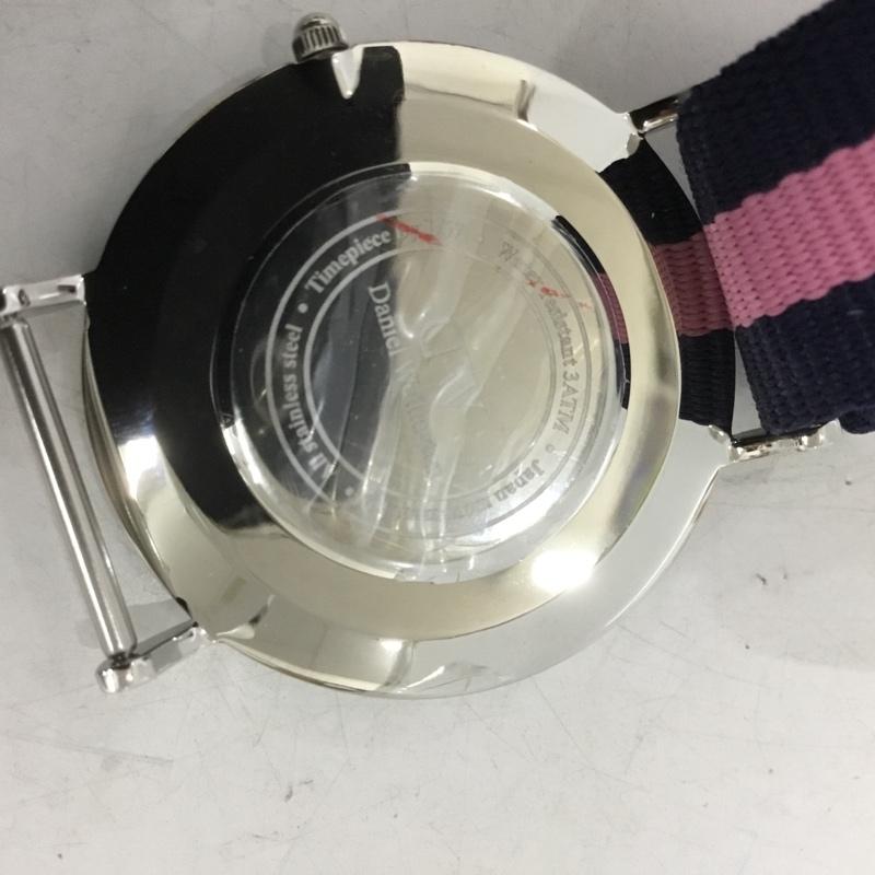 ダニエルウェリントン Daniel Wellington 腕時計 アナログ(クォーツ式) 0604DW ロゴ、文字 桃 / ピンク / X 紺 / ネイビー / レディース USED 古着 中古 10135160