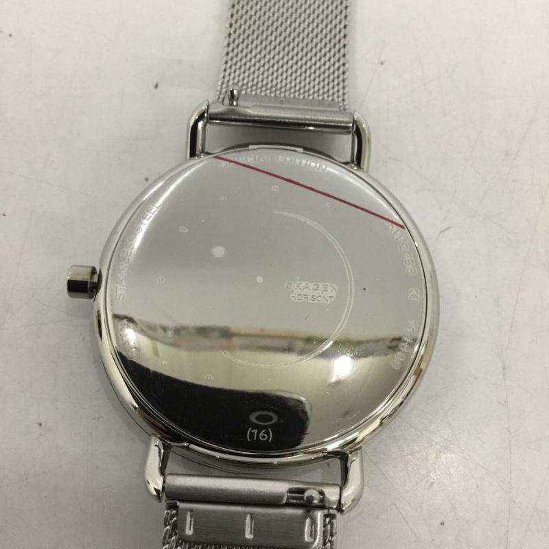 スカーゲン SKAGEN 腕時計 アナログ(クォーツ式) SKW2738 ロゴ、文字 紺 / ネイビー / X 銀 / シルバー / レディース USED 古着 中古 10135172