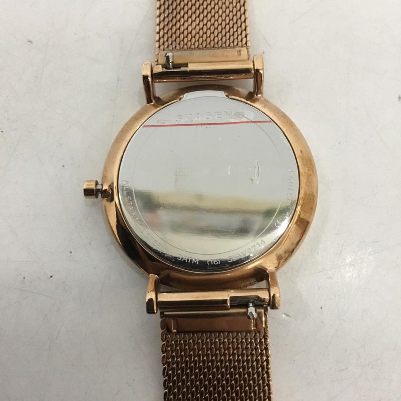 スカーゲン SKAGEN 腕時計 アナログ(クォーツ式) SKW2714 メッシュ ロゴ、文字 金 / ゴールド / レディース USED 古着 中古 10135173