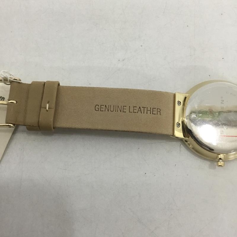 スカーゲン SKAGEN 腕時計 アナログ(クォーツ式) SKW2166 レザーベルト ロゴ、文字 ベージュ / ベージュ / X 金 / ゴールド / レディース USED 古着 中古 10135181