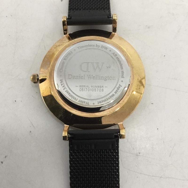 ダニエルウェリントン Daniel Wellington 腕時計 アナログ(クォーツ式) DW00100201 メッシュベルト ロゴ、文字 黒 / ブラック / レディース USED 古着 中古 10135187