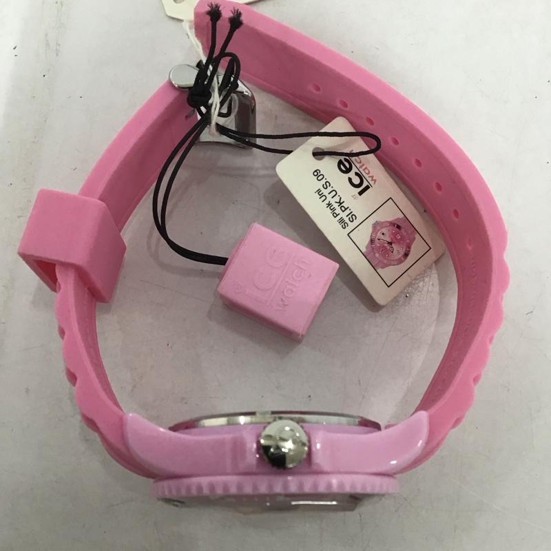 アイスウォッチ ICE WATCH 腕時計 アナログ(クォーツ式) SI.PK.U.S.09 ロゴ、文字 桃 / ピンク / レディース USED 古着 中古 10135261