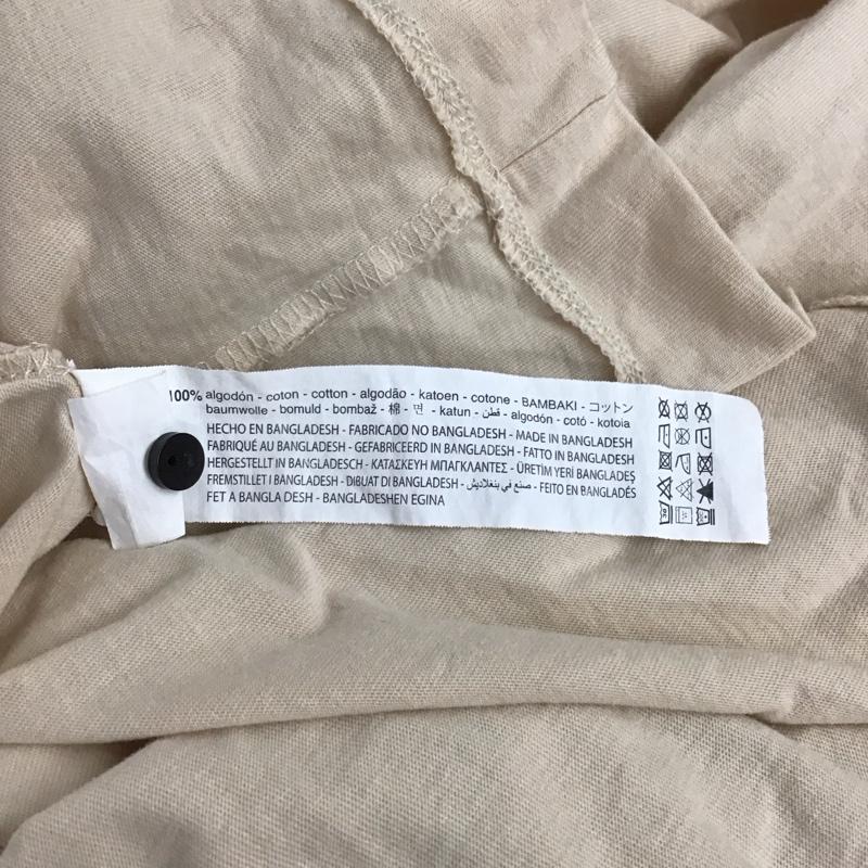 ザラ ZARA ワンピース ロングスカート 長袖シャツロングワンピース 前開 フレアスカート M 無地 ベージュ / ベージュ / レディース USED 古着 中古 10135415