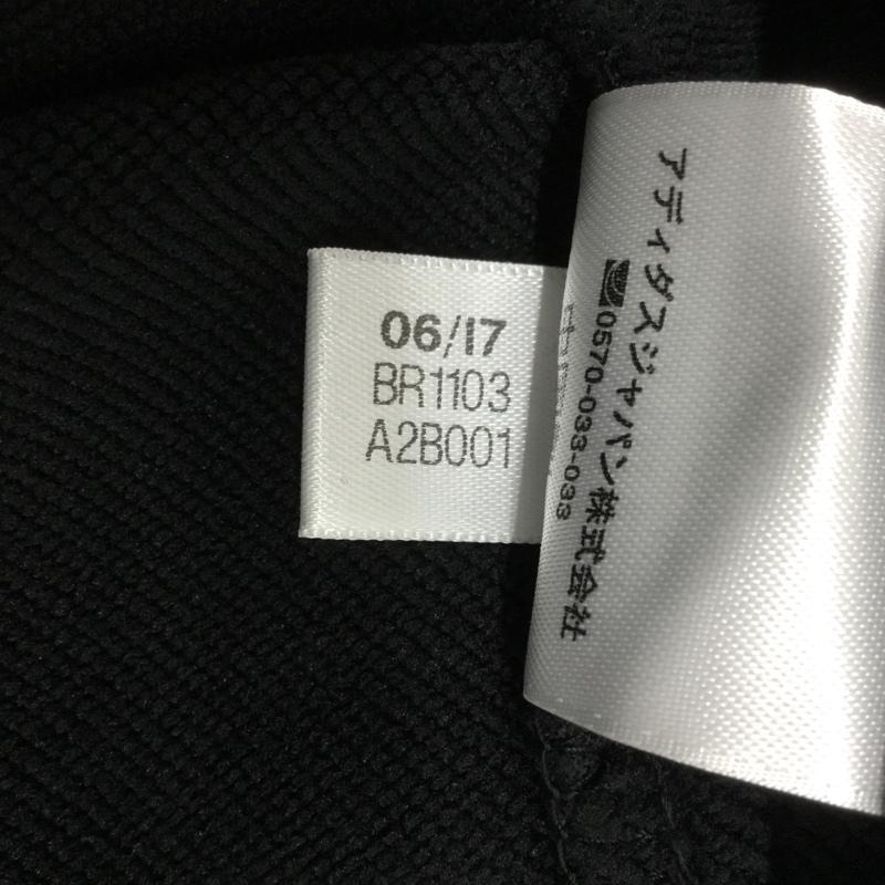 アディダス adidas パーカー 長袖 BR1103 ESSENTIALS ライトスウェットフルジップパーカー L プリント X ロゴ、文字 黒 / ブラック / メンズ USED 古着 中古 10135464