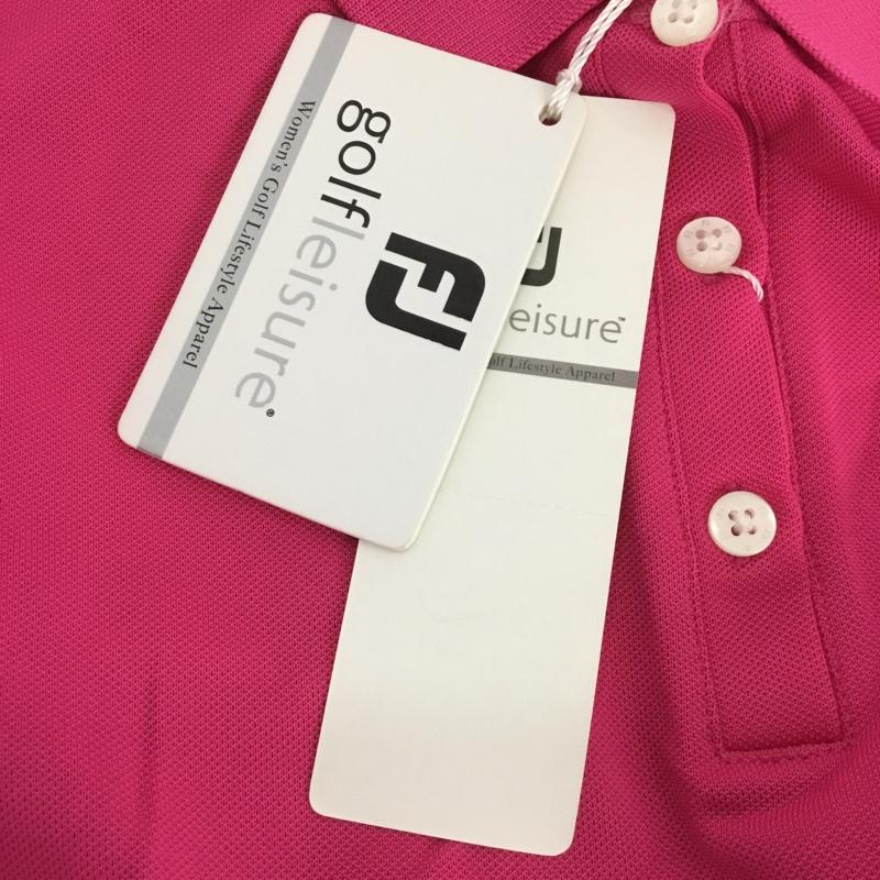古着 USED ポロシャツ 半袖 FJW-F17-S01 FootJoy ゴルフウェア タグ付き M ロゴ、文字 桃 / ピンク / レディース USED 古着 中古 10135696