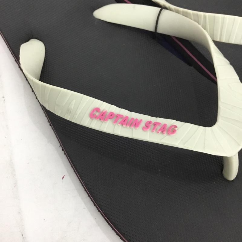 キャプテンスタッグ CAPTAIN STAG サンダル サンダル ビーチサンダル 25.5-26.5 M 無地 黒 / ブラック / メンズ USED 古着 中古 10135763