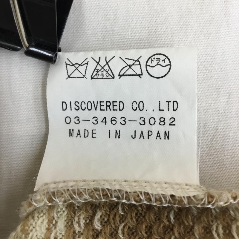 ディスカバード DISCOVERED シャツ、ブラウス 長袖 DISCOVERED ウール 長袖シャツ M ボーダー柄 茶 / ブラウン / メンズ USED 古着 中古 10135889
