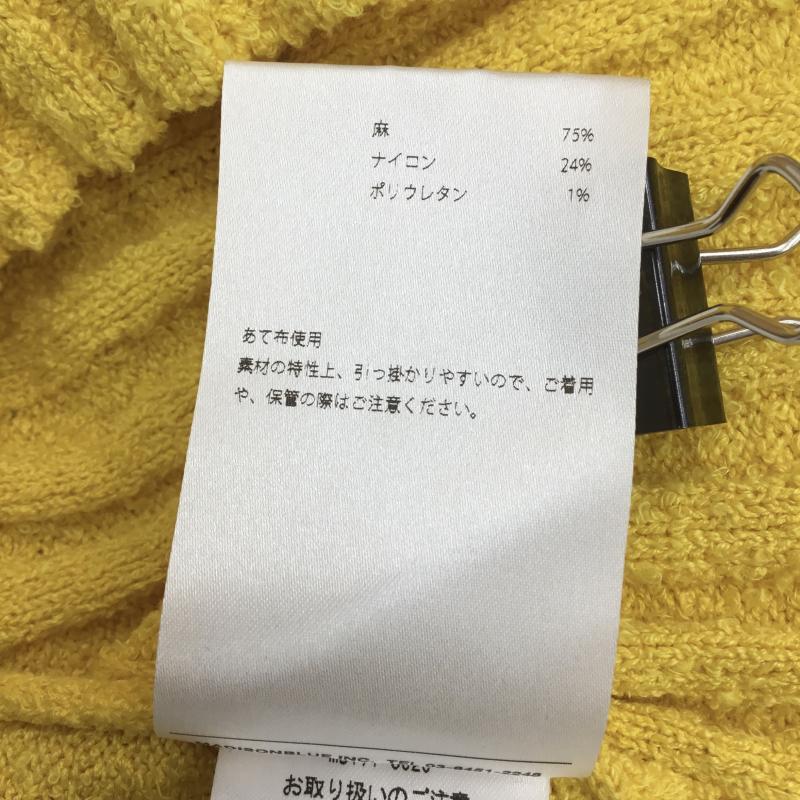 マディソンブルー MADISON BLUE カットソー 半袖 ショートスリーブ ニット MB171-8020 1 無地 黄 / イエロー / レディース USED 古着 中古 10135933