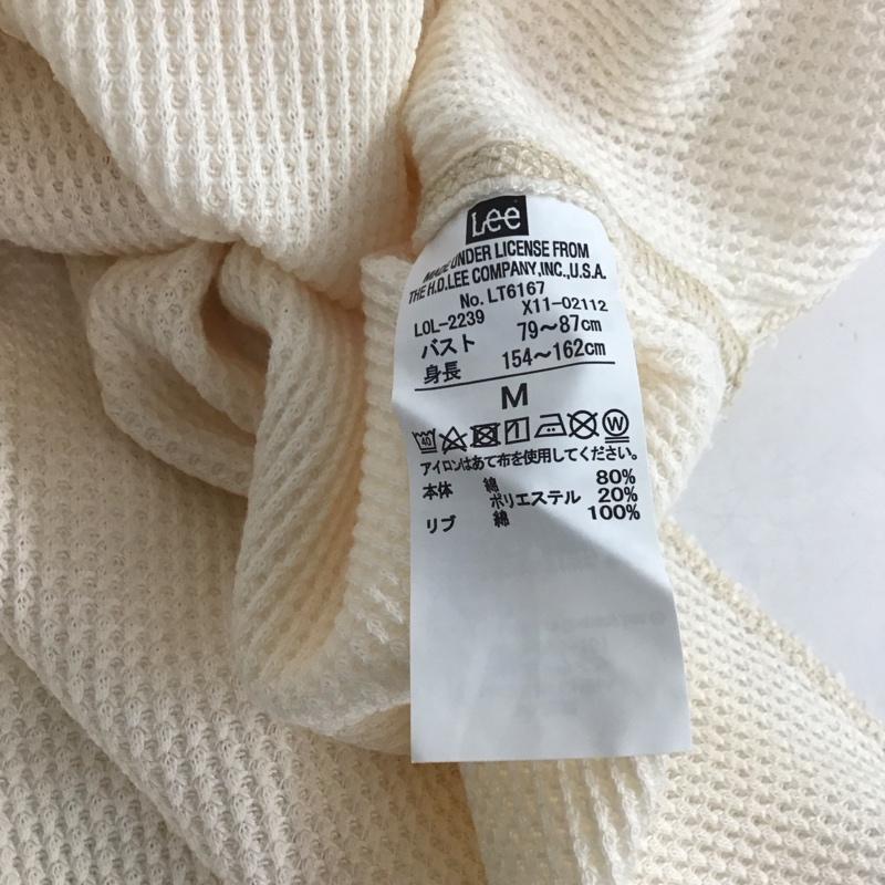 リー Lee カットソー 半袖 半袖カットソー プリントTシャツ クルーネックカットソー ワッフル M ロゴ、文字 ベージュ / ベージュ / レディース USED 古着 中古 10136285