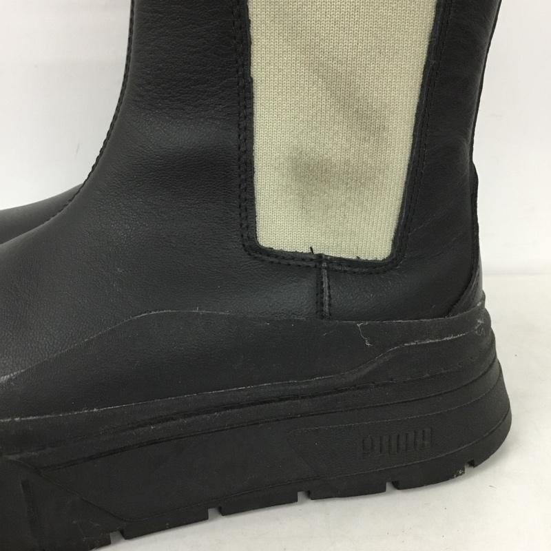 プーマ PUMA ブーツ 一般 386272-03 MAYZE STACK CHELSEA サイドゴア 25cm 25.0cm ロゴ、文字 黒 / ブラック / レディース USED 古着 中古 10136303
