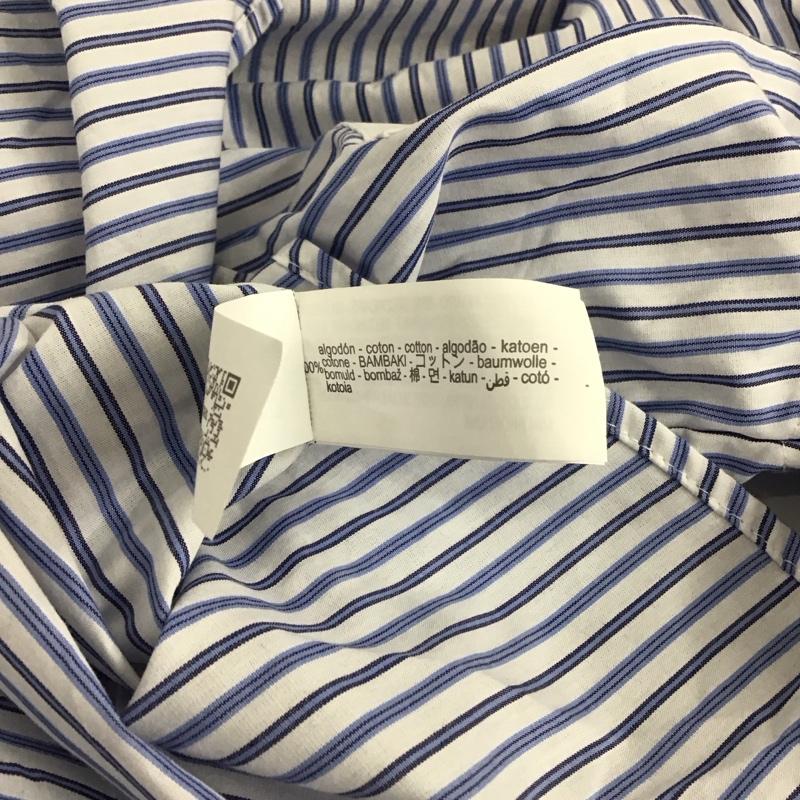ザラ ZARA シャツ、ブラウス 長袖 長袖シャツ ストライプシャツ カラーシャツ XS ストライプ 白 / ホワイト / X 青 / ブルー / レディース USED 古着 中古 10136462