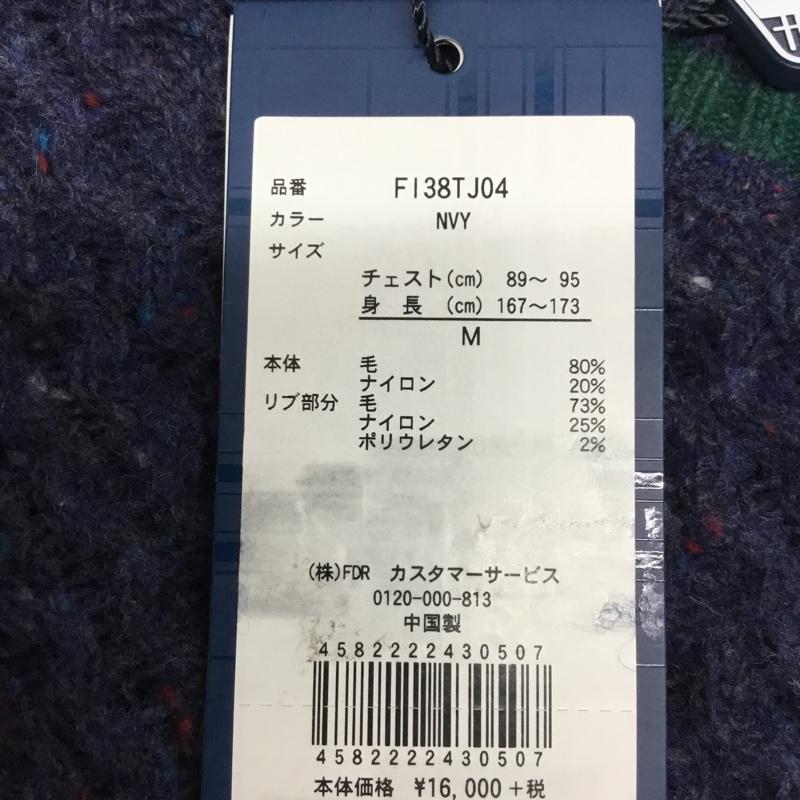 古着 USED ニット、セーター 長袖 FI38TJ04 ネップセーター FIDRA タグ付き M ワンポイント 紺 / ネイビー / メンズ USED 古着 中古 10136508